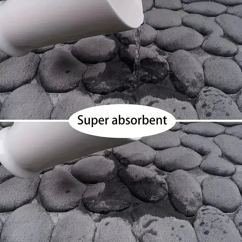 Embossed fiber carpet.