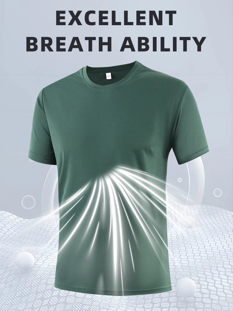 6-Pack Men's Breathable Polyester Crew Neck T-Shirts.