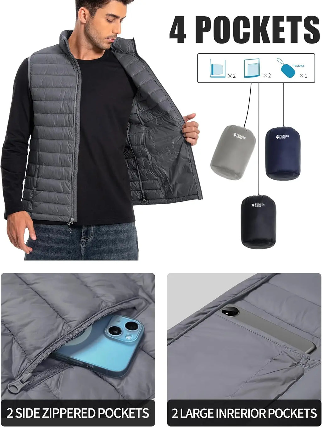 Men's Lightweight Puffer Vest.