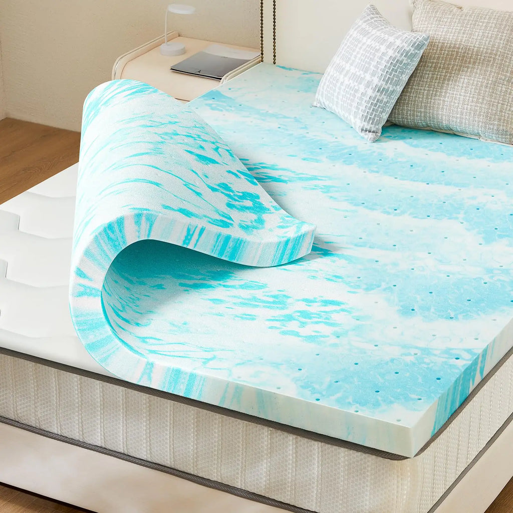 4 Inch Gel Memory Foam Mattress Topper.
