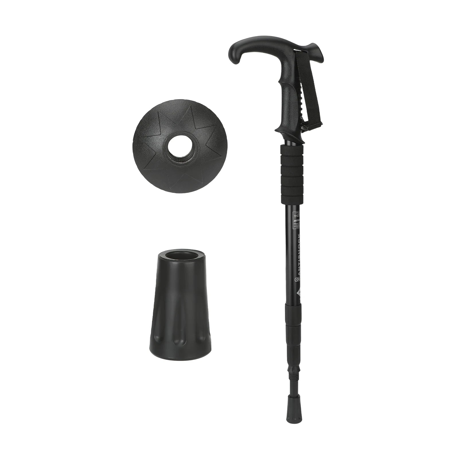 Telescopic hiking and walking stick from Your Outdoors n' More with adjustable length and ergonomic handle for outdoor trekking.