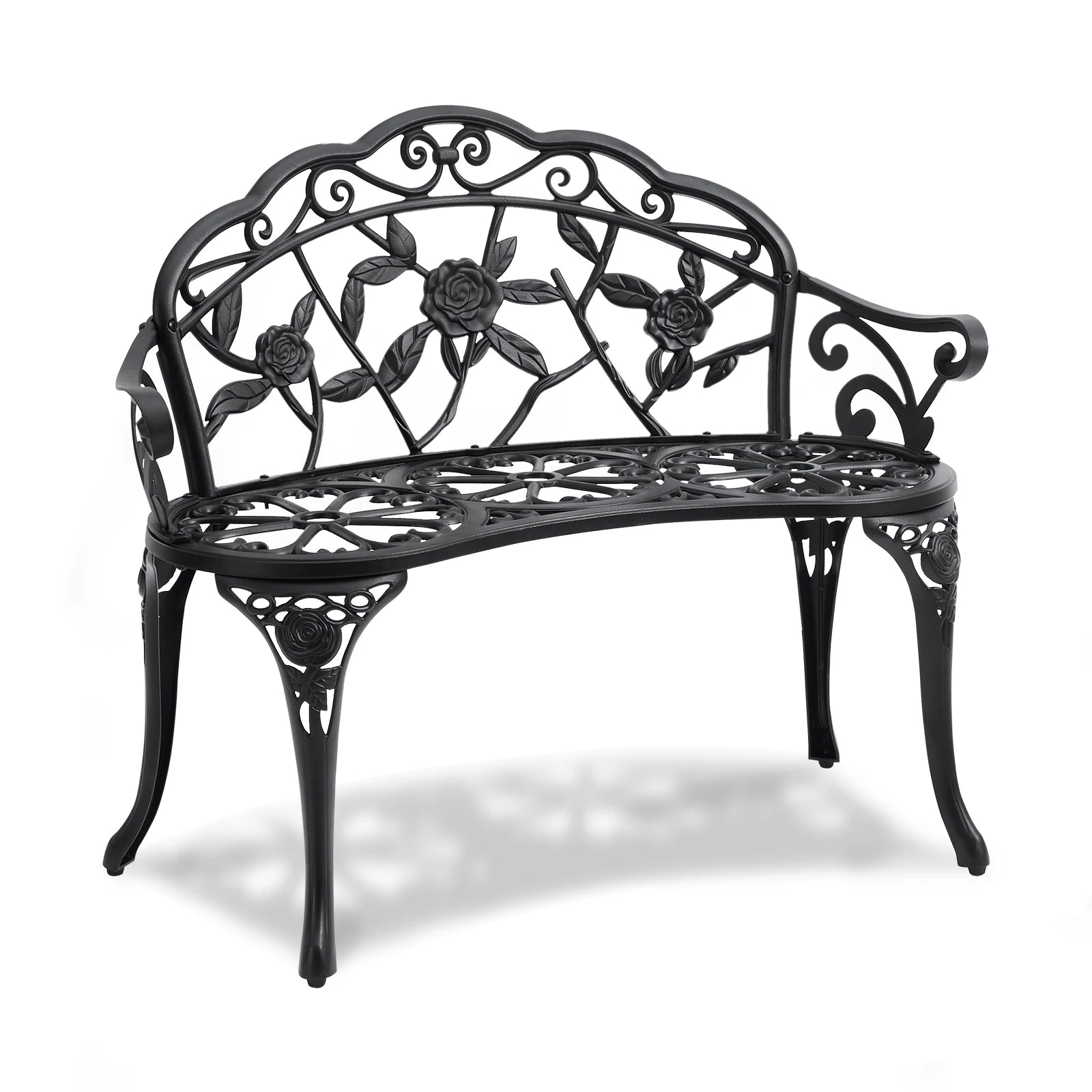 Wooden Metal Garden Bench for Outdoors.