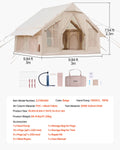 Inflatable camping tent by Your Outdoors n' More set up outdoors with open doors and visible interior.