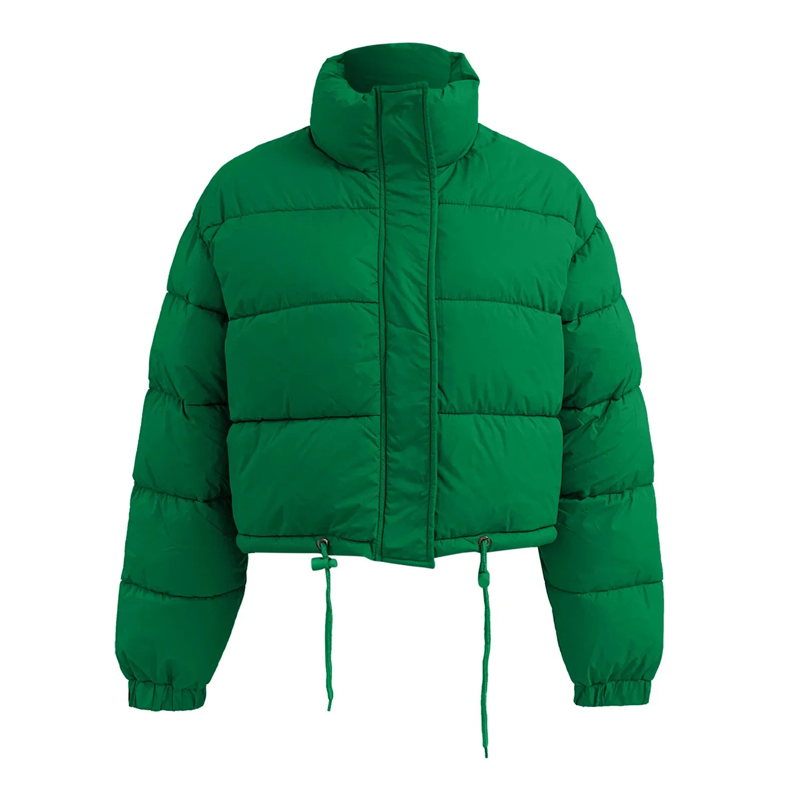 Women Long Sleeved Cropped Parkas.