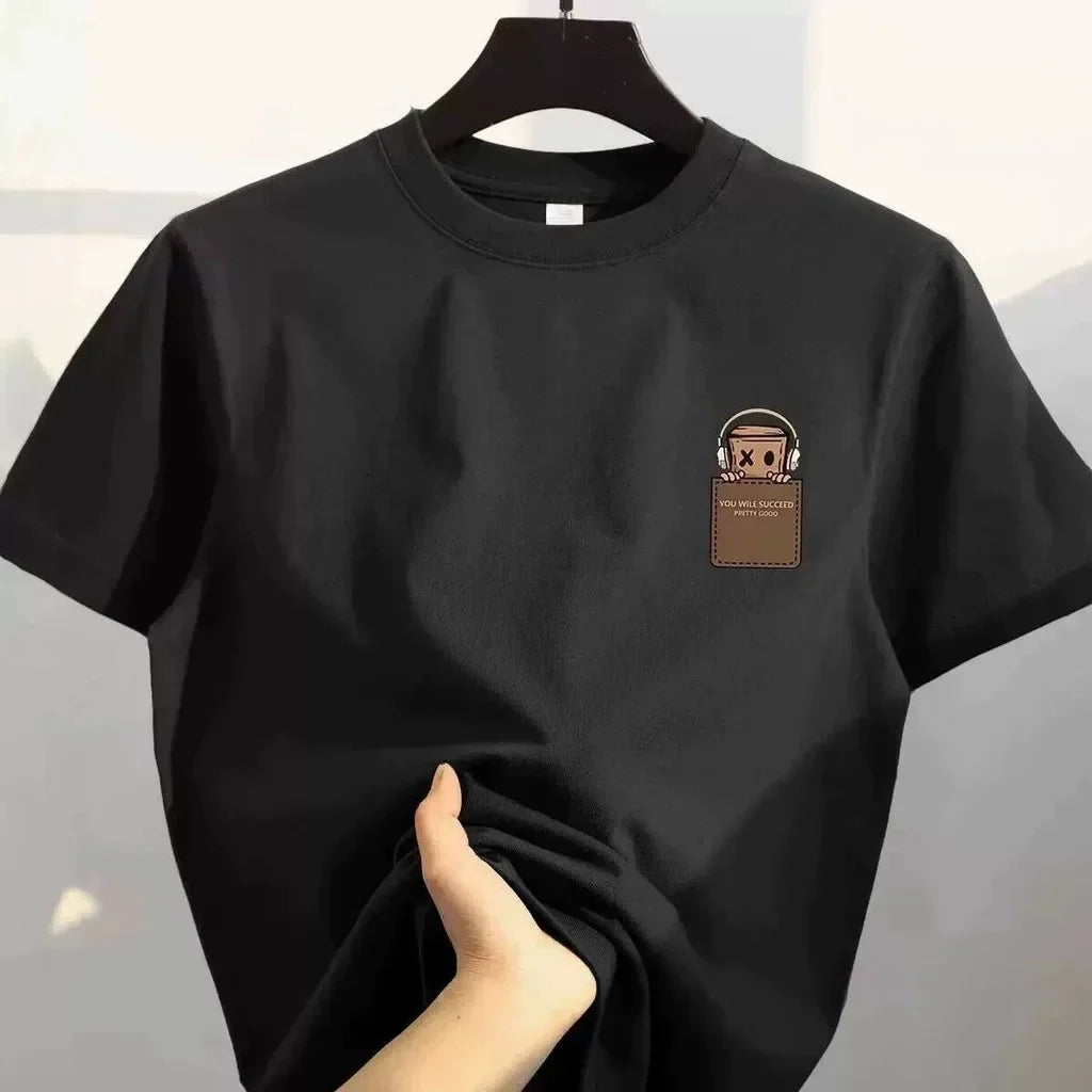 American Style Vintage Fashion Design Men's T Shirt.