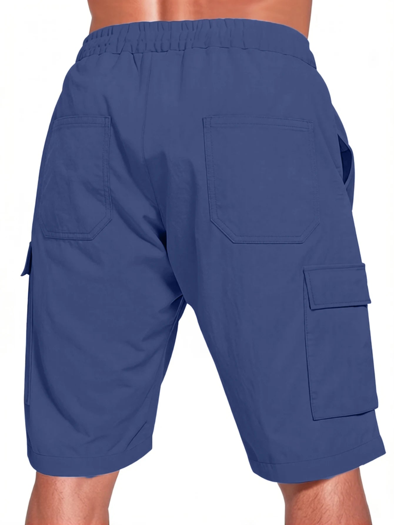 2PCS Men's Outdoor Shorts with Drawstring Elastic Waist.