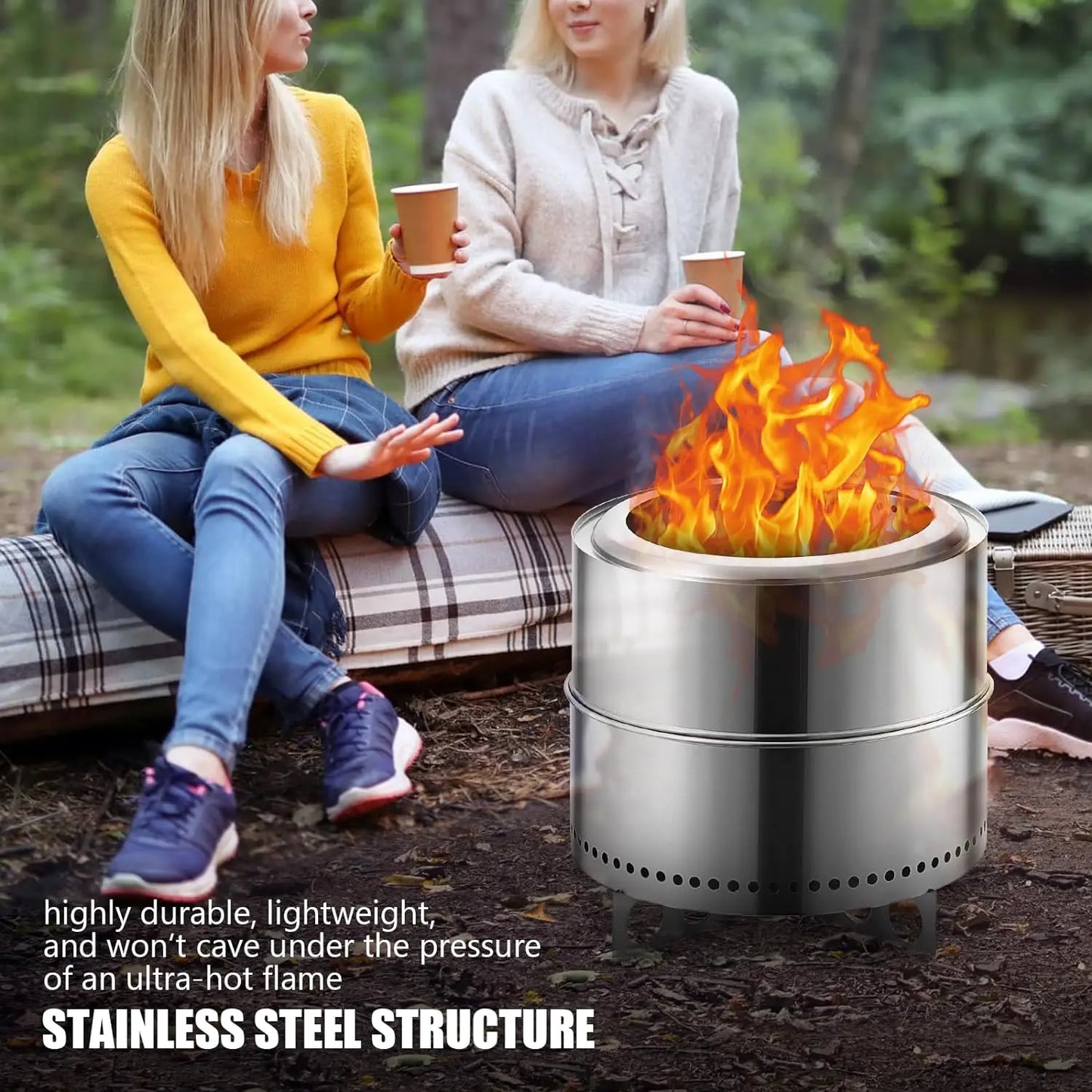 Smokeless Fire Pit with Stand