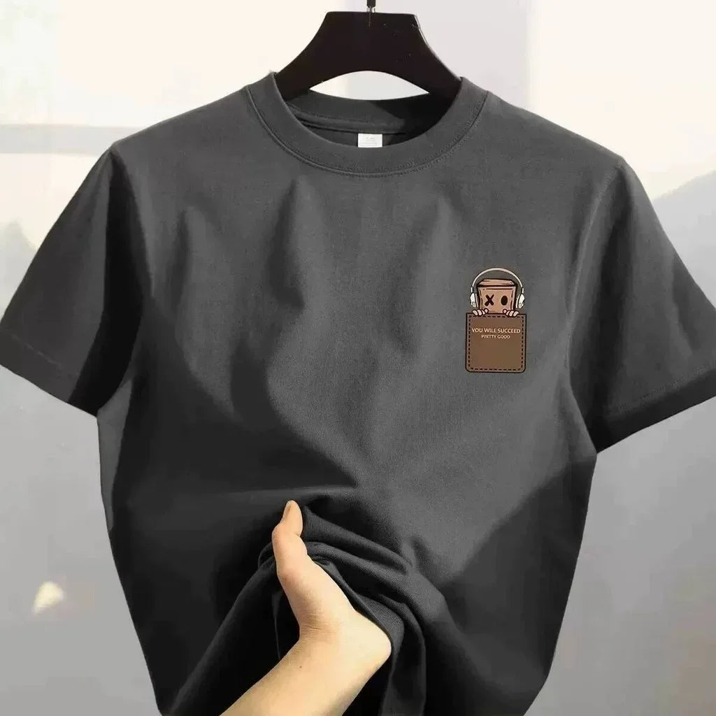 American Style Vintage Fashion Design Men's T Shirt.