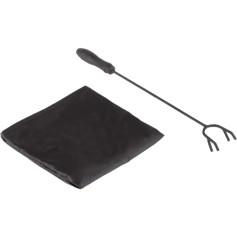 32-Inch Wood-Burning Outdoor Fire Pit with Screen, Poker, and Cover.