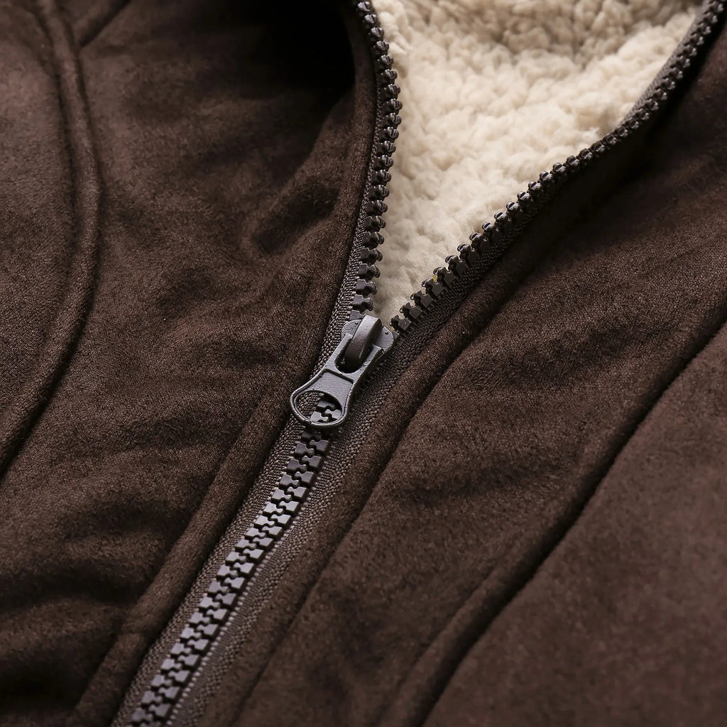 Men Plus Size Winter Scrub Leather Jackets Long Sleeve Fleece Lined Leather Jacket Vintage Thicken Padded Windbreaker Outwears