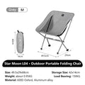 Naturehike ultralight folding camping chair with 150kg capacity, portable moon chair for fishing, picnic, outdoor hiking, and relaxation.