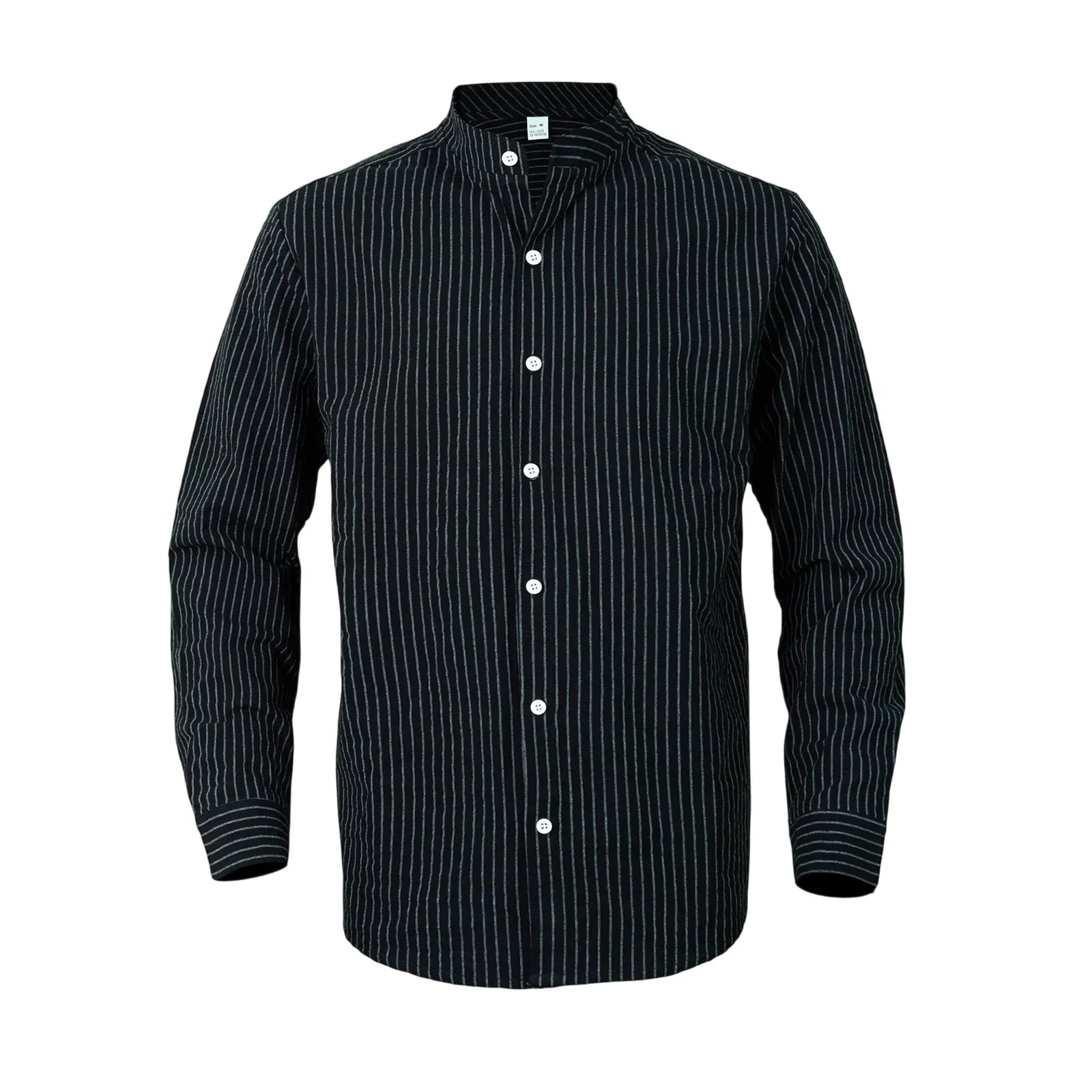 Men's striped solid color button-down shirt with long sleeves by Your Outdoors n' More, shown in a casual fit with a collar and front buttons.