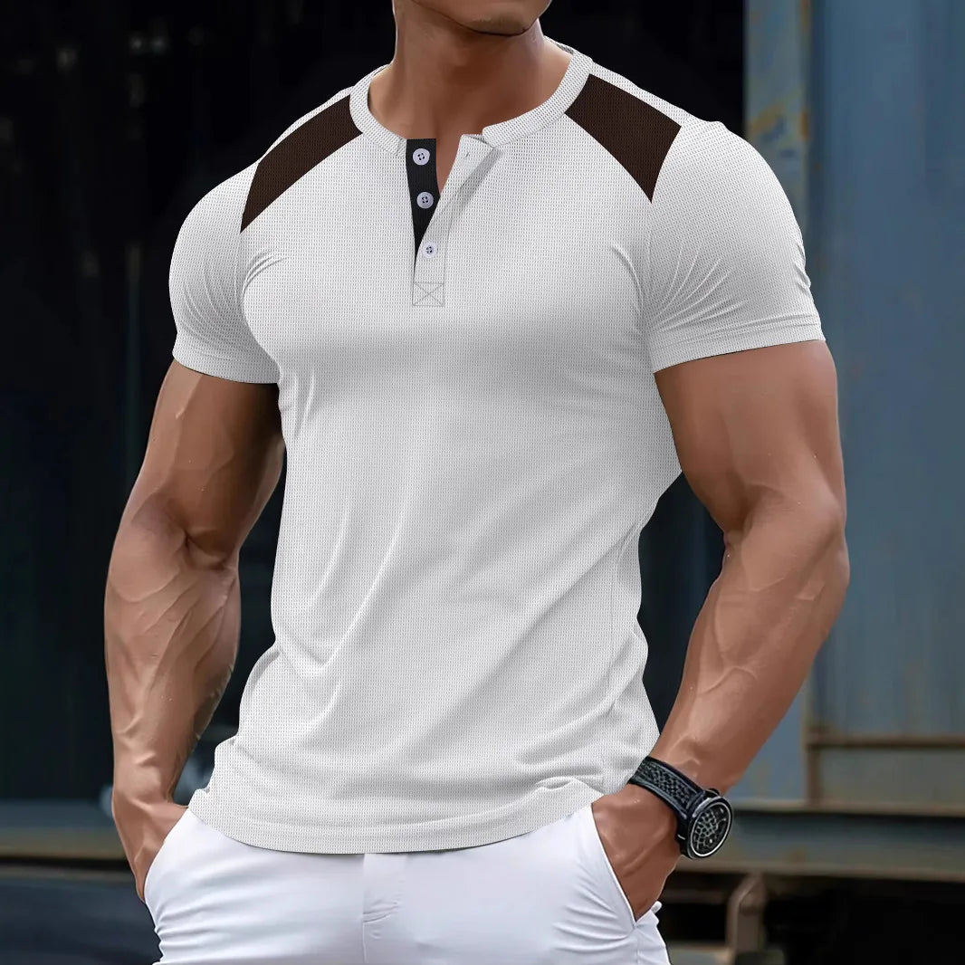 Men's lightweight V-neck T-shirt by Your Outdoors n' More, shown in a casual fit with soft fabric and short sleeves.