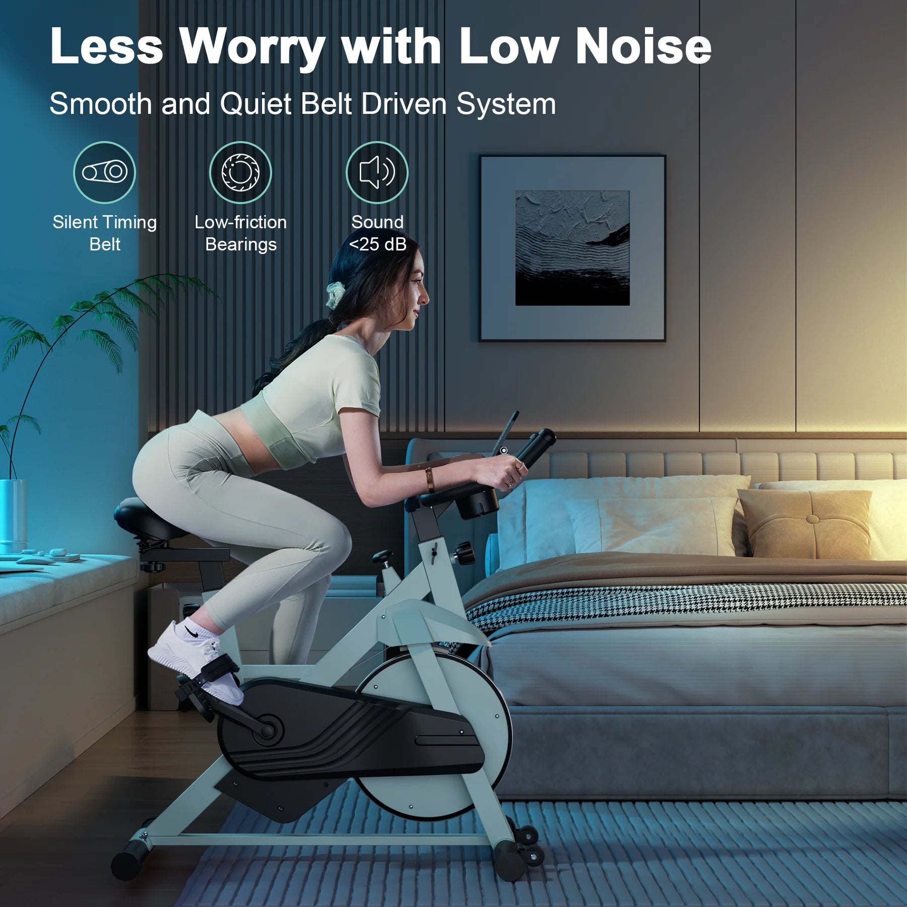Your Outdoors n' More 32-level magnetic resistance stationary bike for home exercise with adjustable settings and sturdy design.