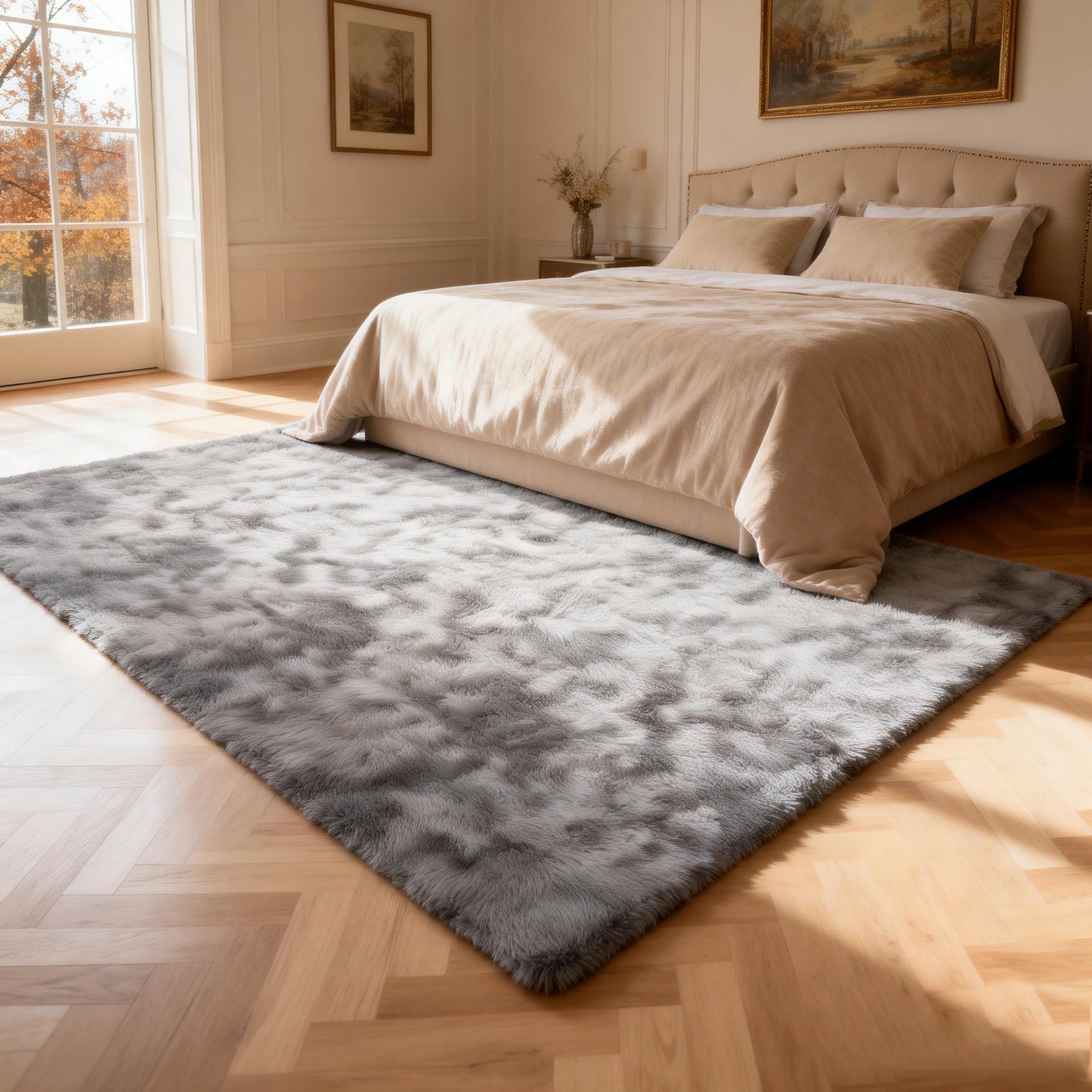 6x9 Ft Large Shag Rugs for Living Room Decor.