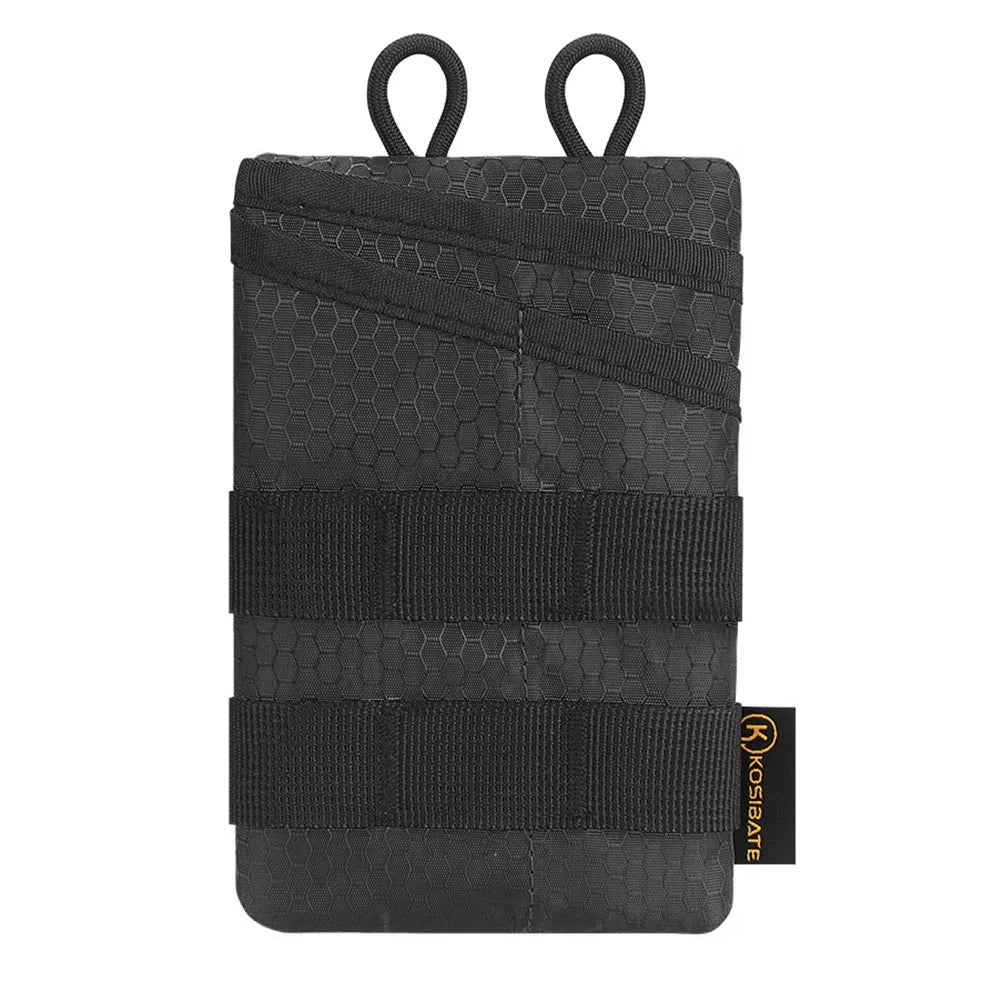 Foldable small EDC tool storage pouch by Your Outdoors n' More, showing compact design with multiple compartments for organizing tools.