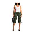 Women's High Waist Camo Printed Pants With Drawstring.