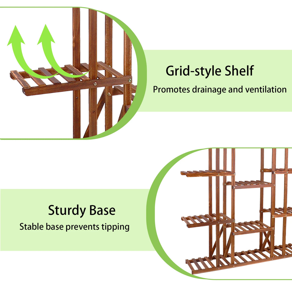 Wooden Plant Shelf.