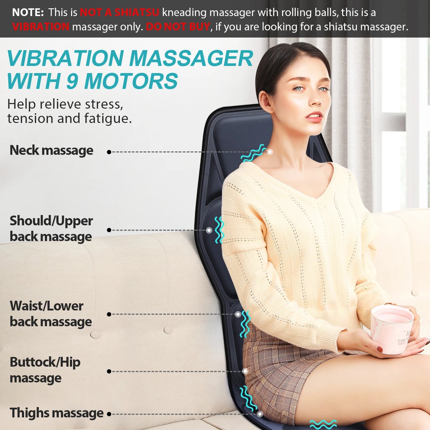 Massage Seat Cushion With Heating