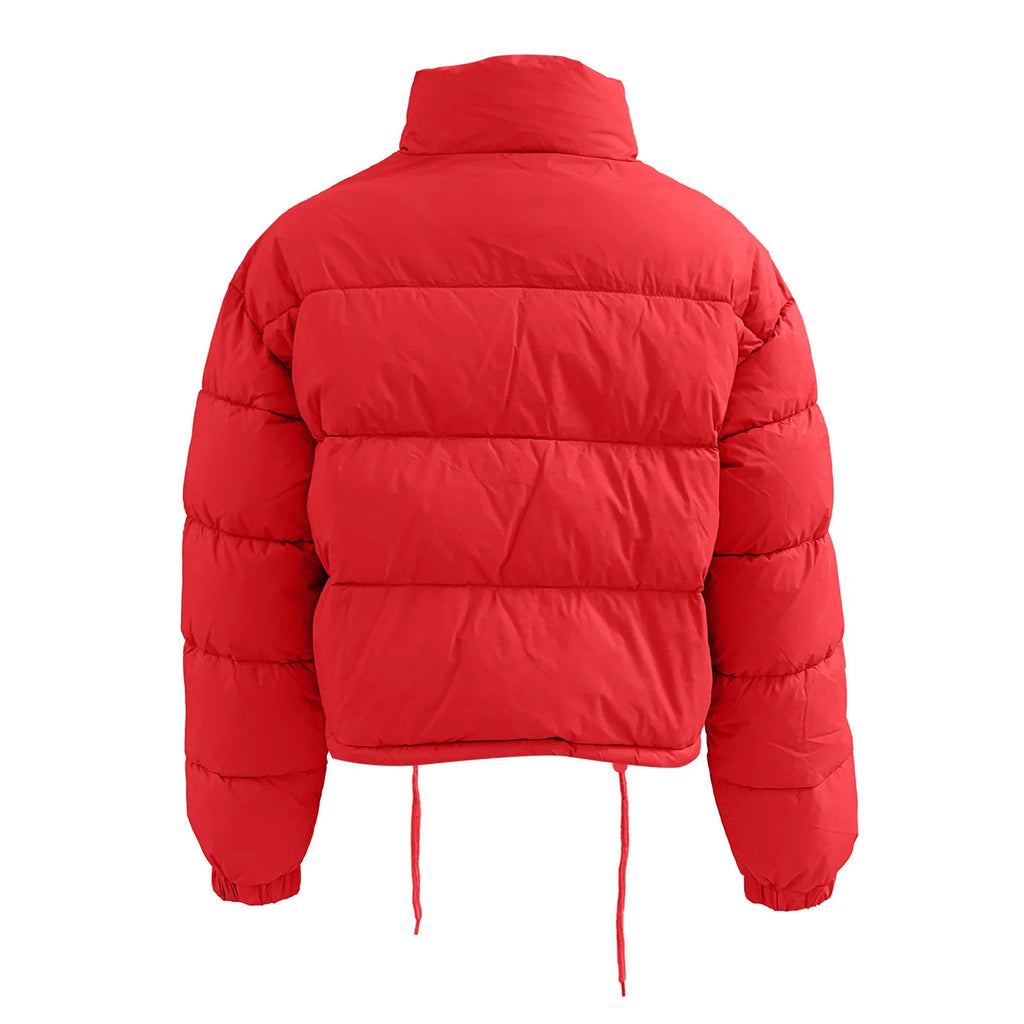 Women Long Sleeved Cropped Parkas.