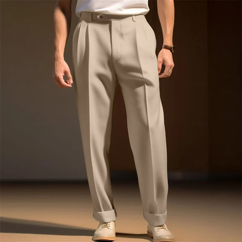 Men's fit dress pants from Your Outdoors n' More, shown in dark fabric, tailored for a sleek, professional look.