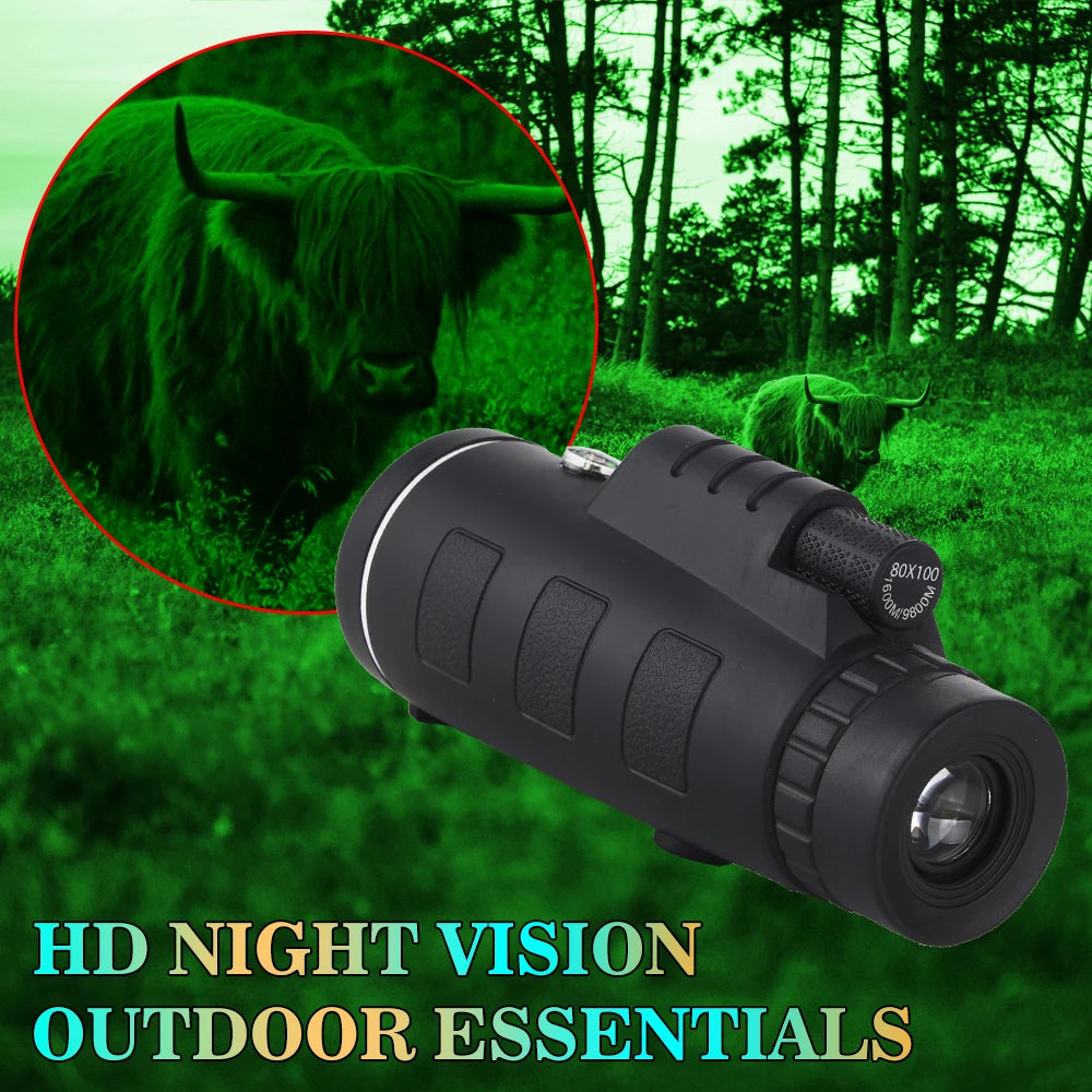 Monocular Telescope 80x100 High Power HD Monocular.