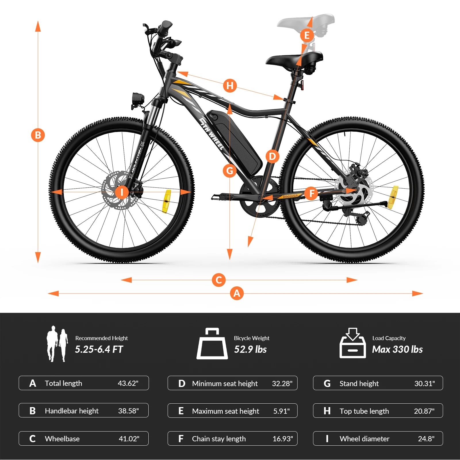 Electric bike with 500W motor and removable 468Wh battery from Your Outdoors n' More, showcasing the bike's frame and battery compartment.