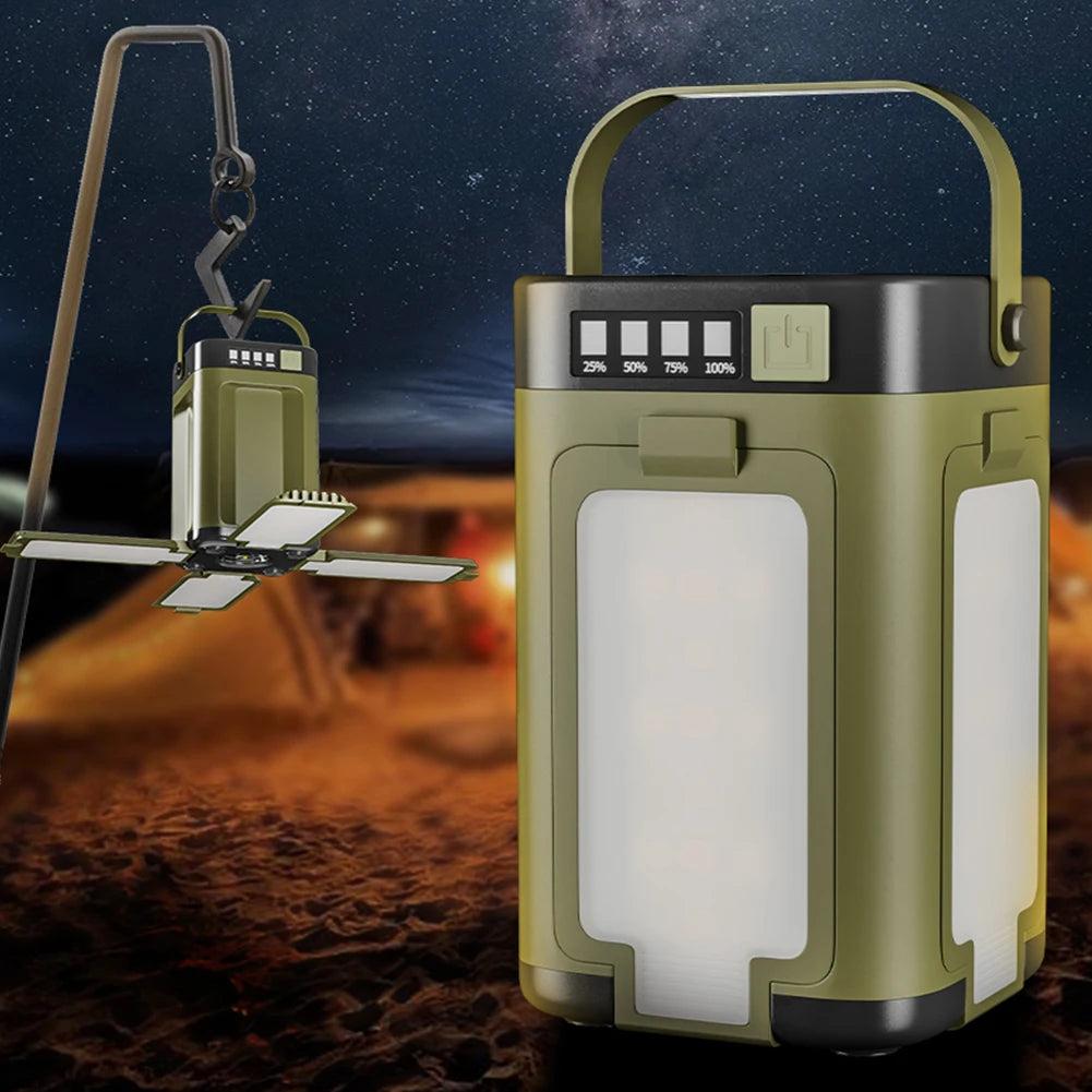 Rechargeable foldable camping light from Your Outdoors n' More, compact and portable for outdoor adventures and camping.