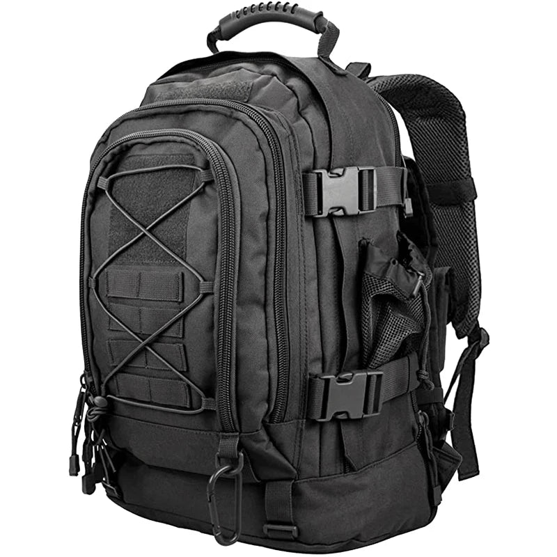 60L military tactical backpack from Your Outdoors n' More with multiple compartments and adjustable straps for outdoor adventures.