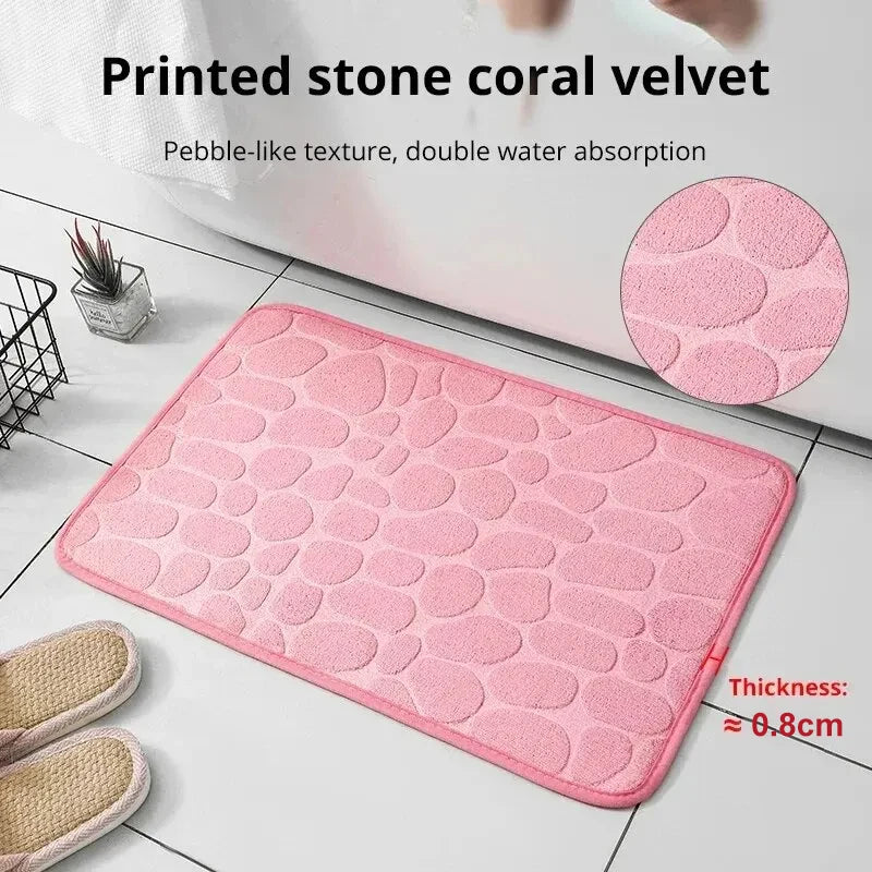 Embossed fiber carpet.