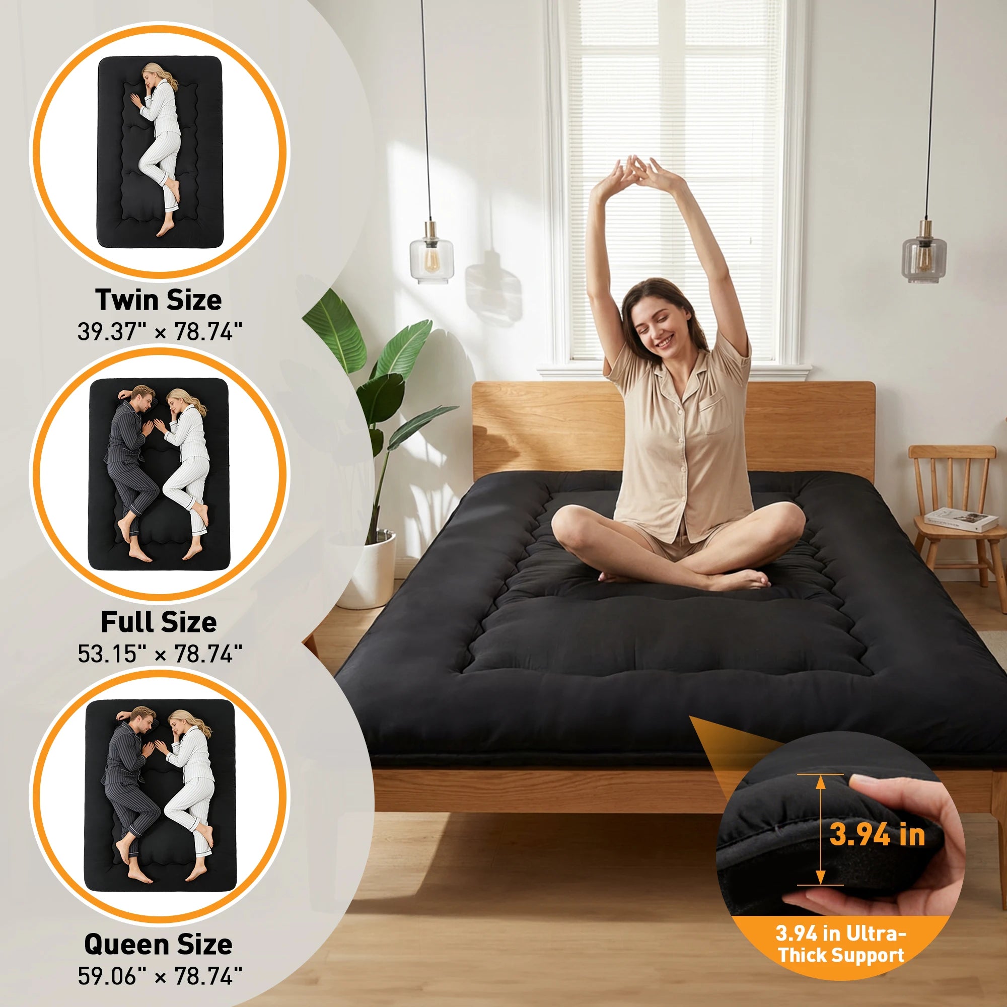 4 Inch Soft Floor Mattress.