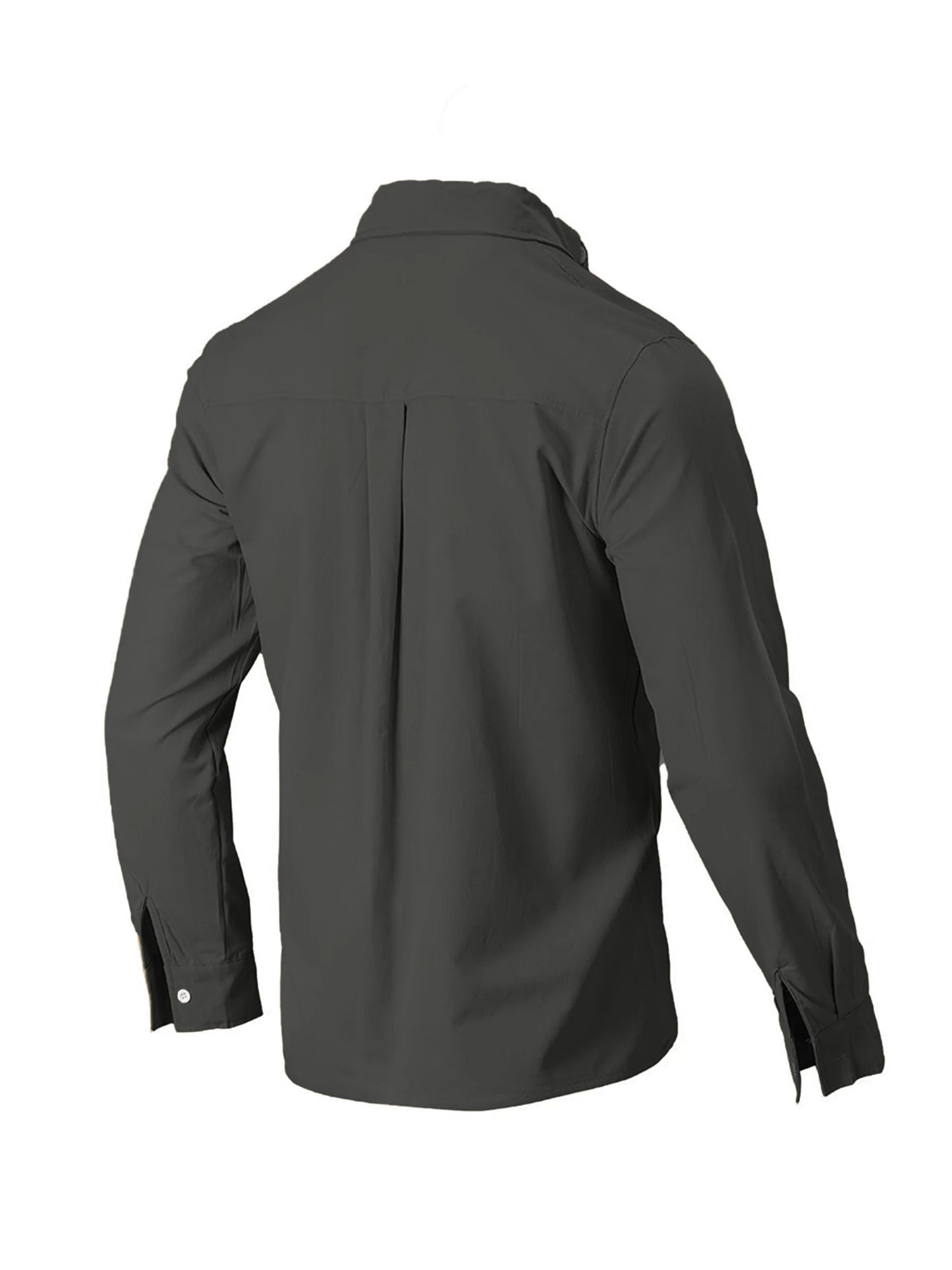 Men s Casual  Fit Long Sleeve Button Down Shirt Solid Color Turn Down Collar Spring Autumn Fashion Top