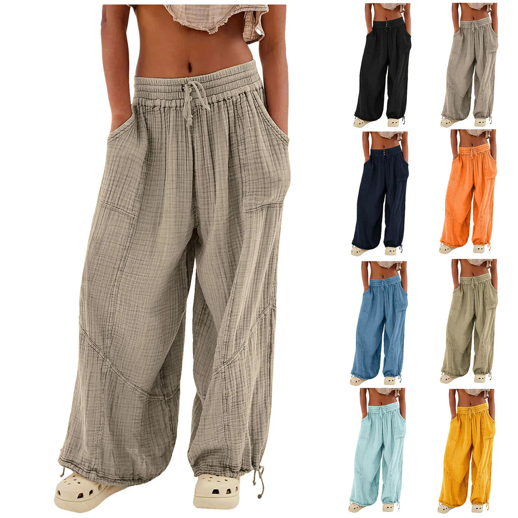 Women Wide leg Beach Pants.