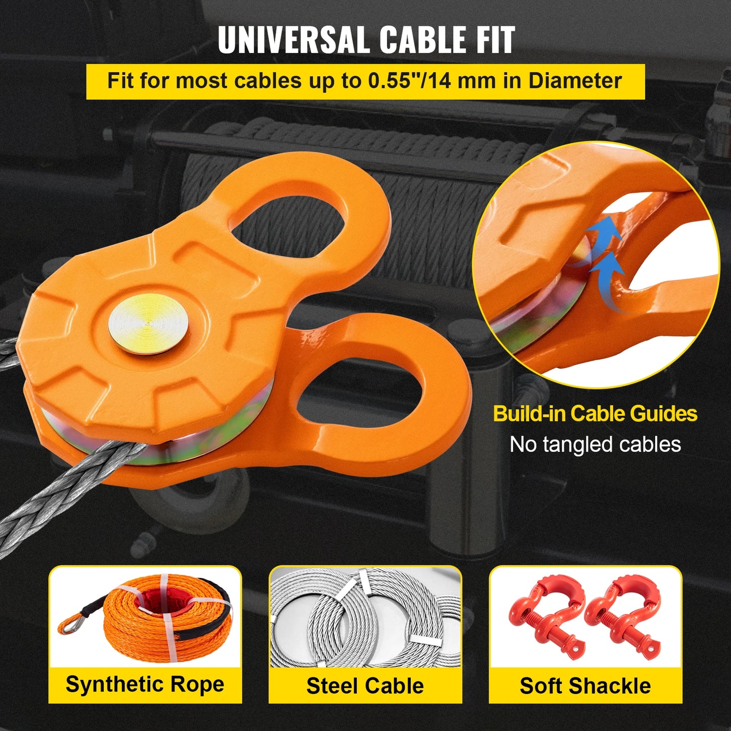 2pcs 11T Snatch Block Adapt.