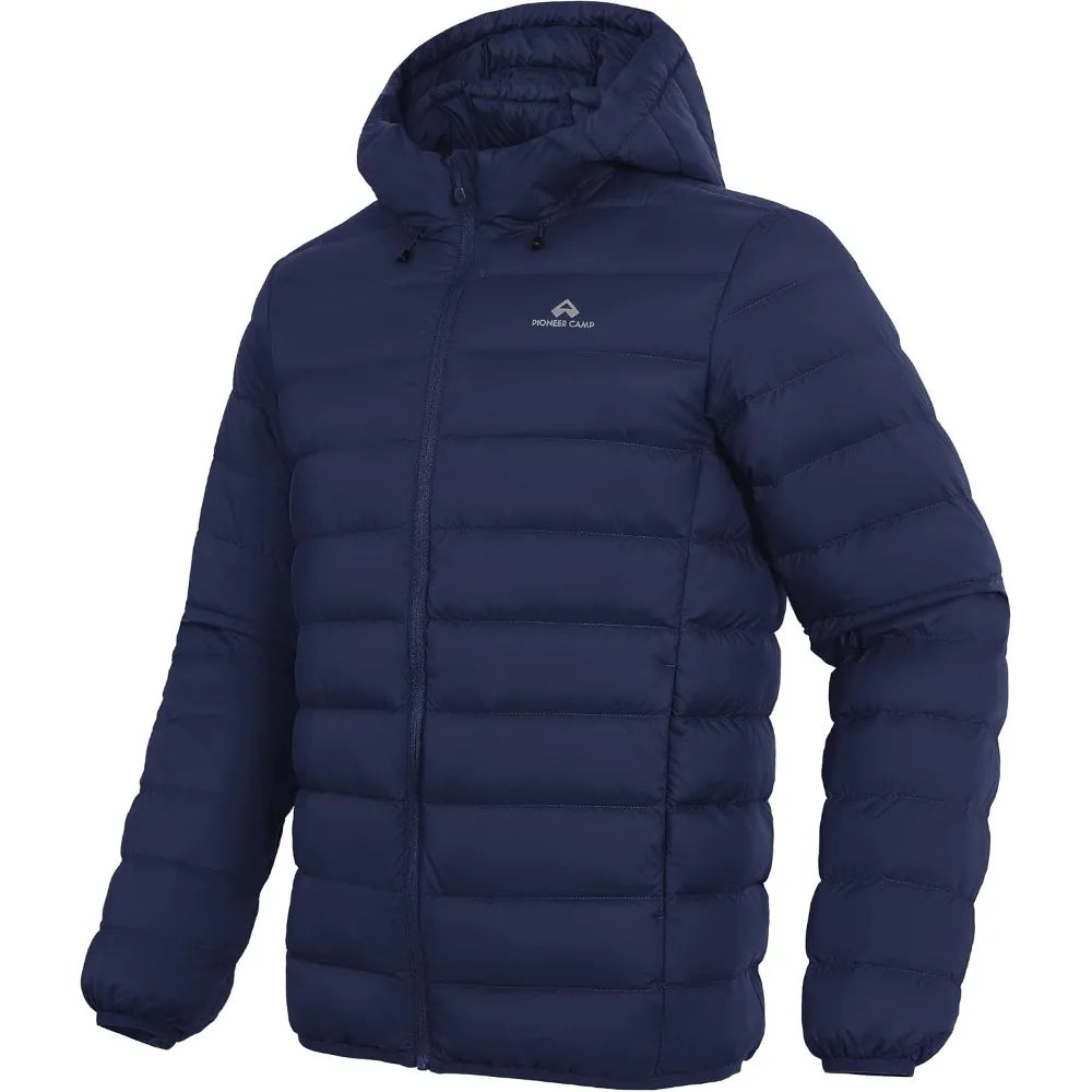 Men's Down Puffer Jacket with Hood.