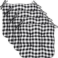 Set of four outdoor chair cushions by Your Outdoors n' More, plush fabric with tie straps for comfortable seating.