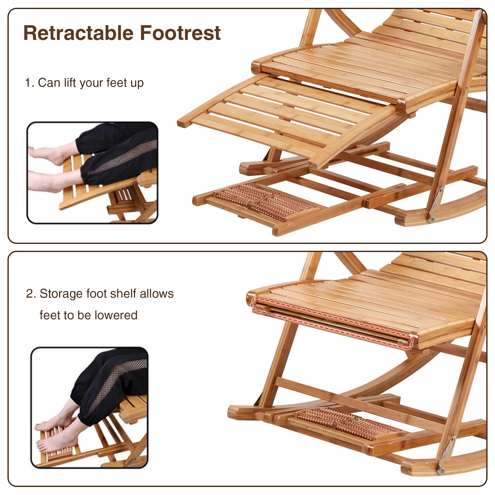 Heavy Duty Folding Rocking Chair.