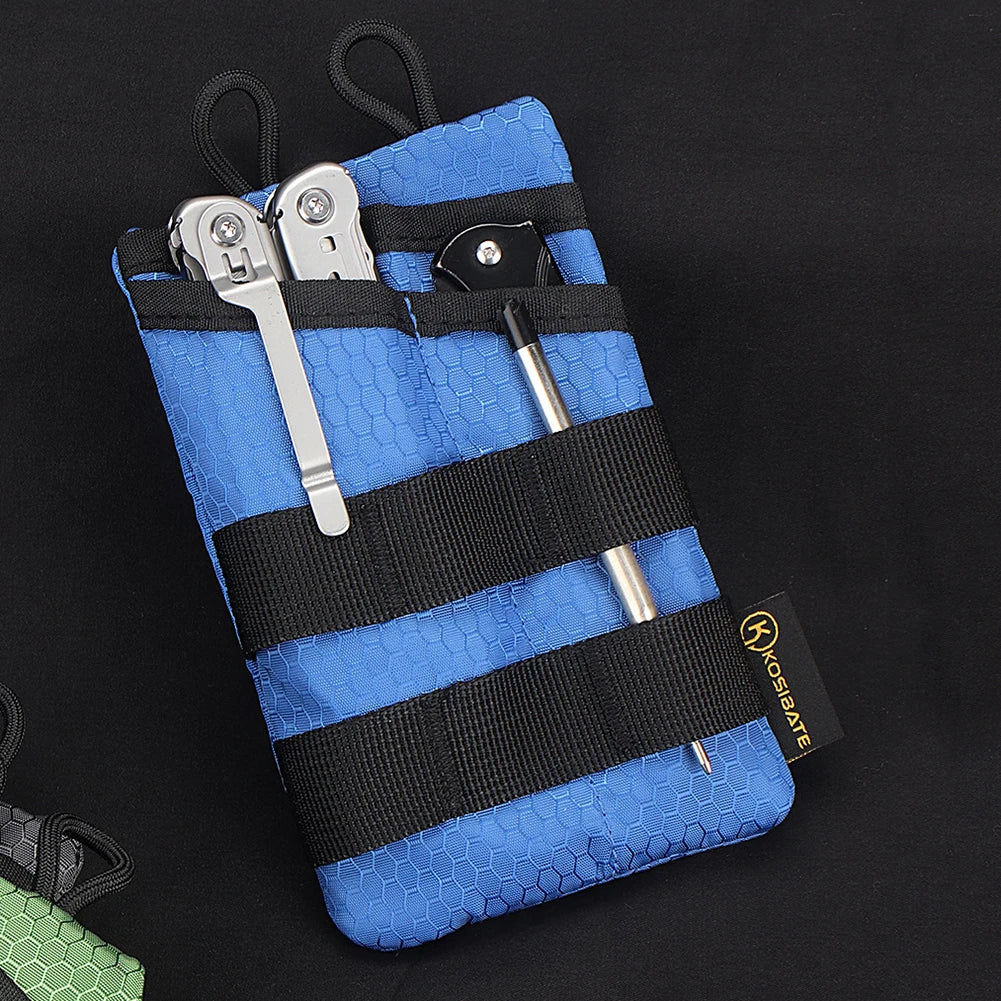 Foldable small EDC tool storage pouch by Your Outdoors n' More, compact and portable for organizing small tools and gear.