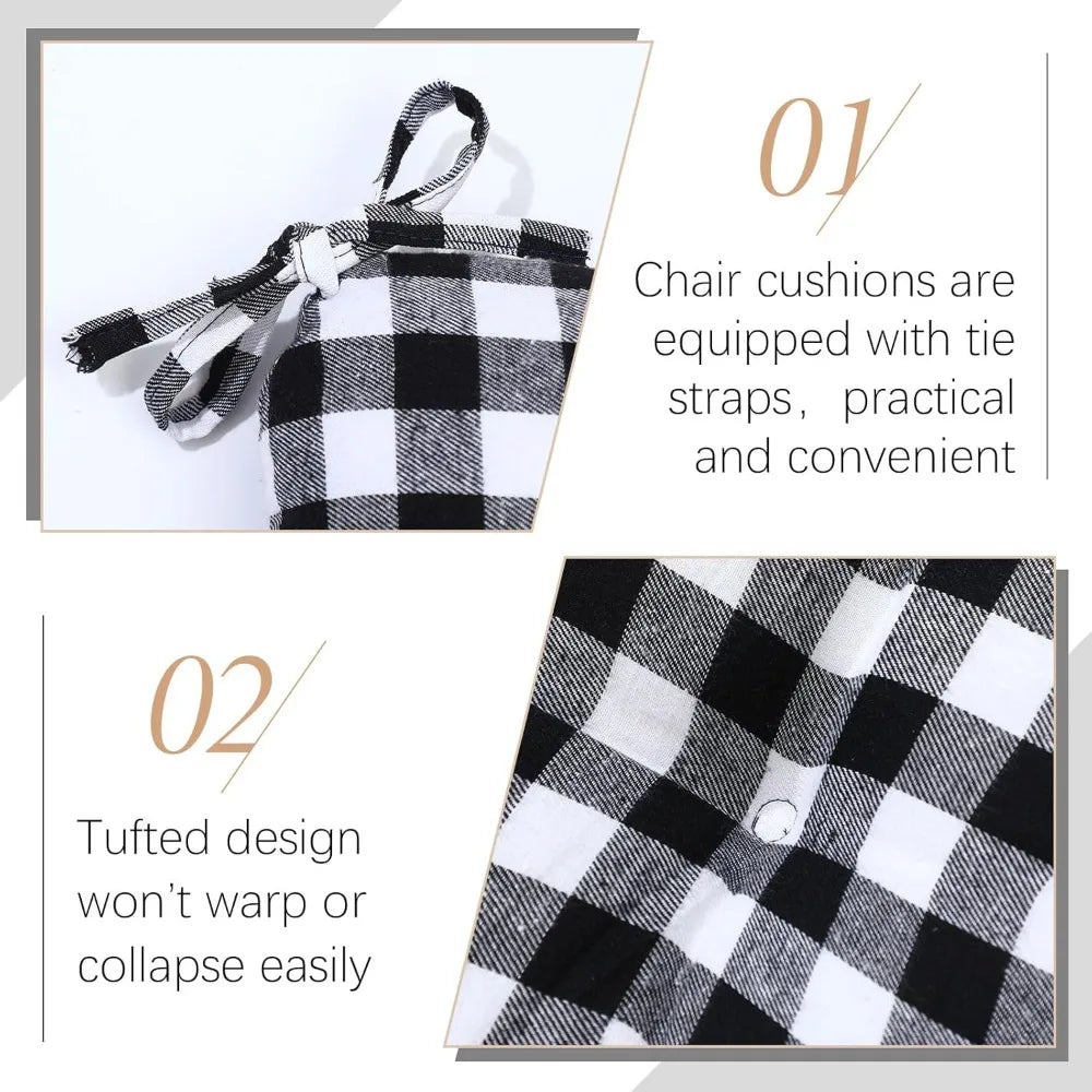 Four outdoor chair cushions in a 4-pack, soft and comfortable with decorative patterns, from Your Outdoors n' More.