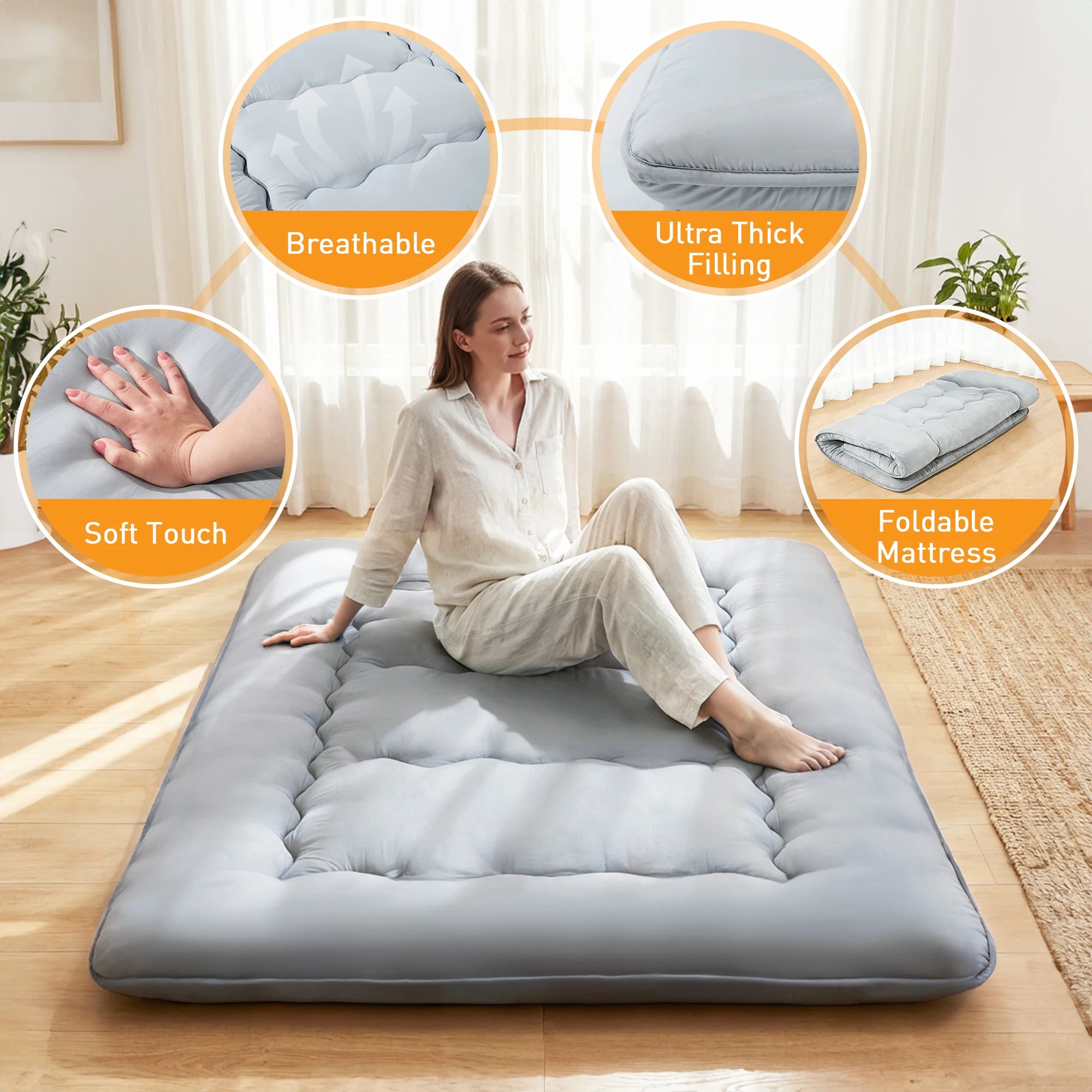 4 Inch Soft Floor Mattress.