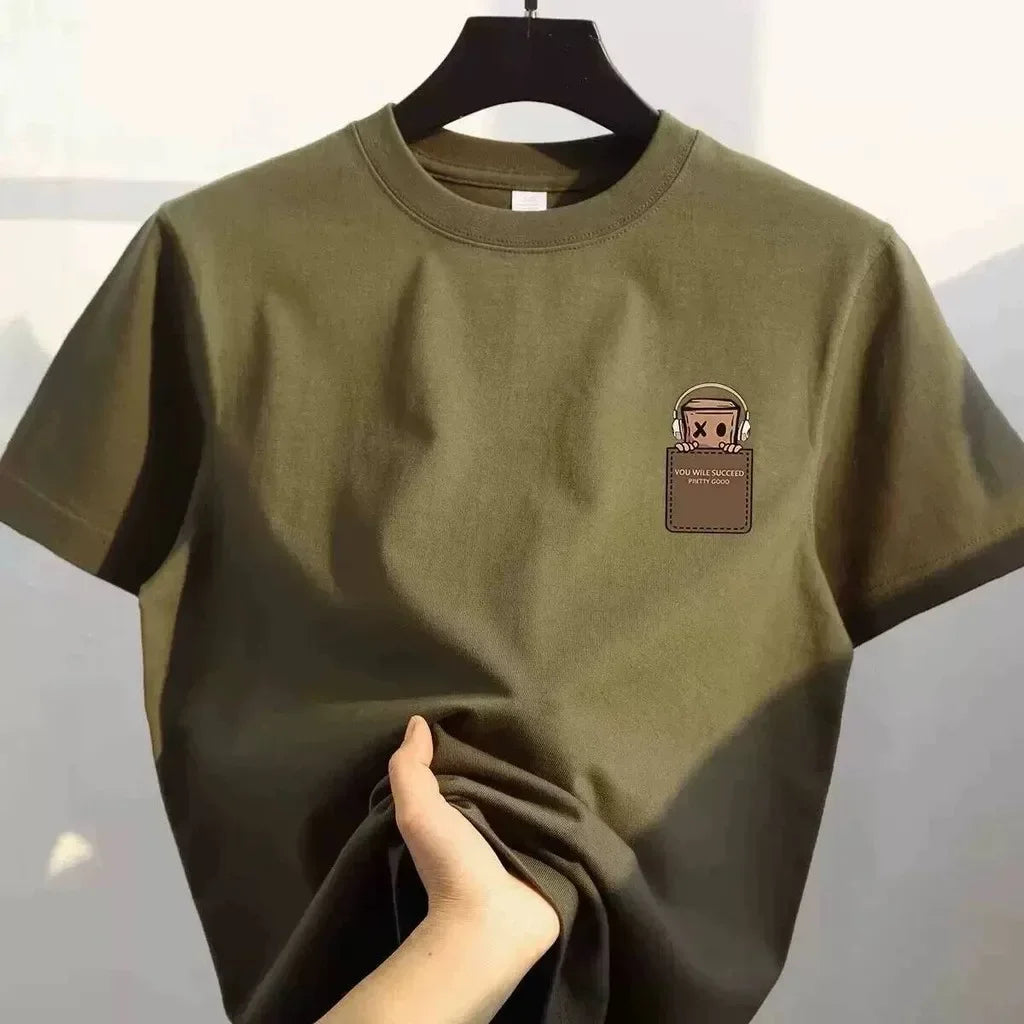 American Style Vintage Fashion Design Men's T Shirt.