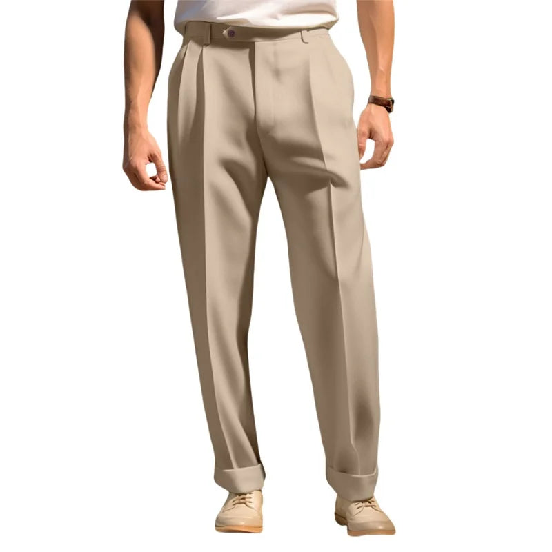 Men's fit dress pants from Your Outdoors n' More, tailored fit, in classic dark color, with front pockets and belt loops.