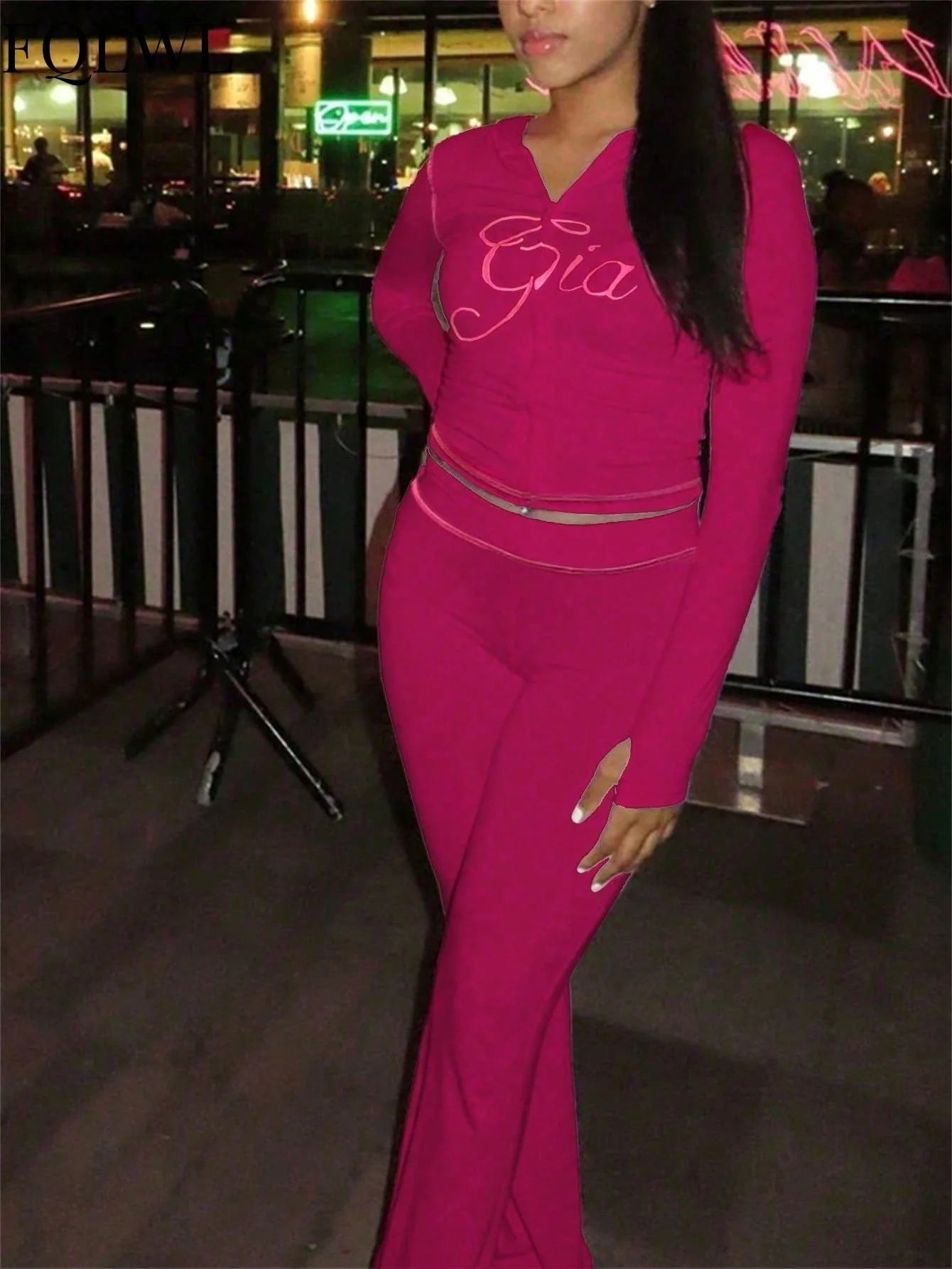 Women's 2 Piece Set Causal Street Outfits.