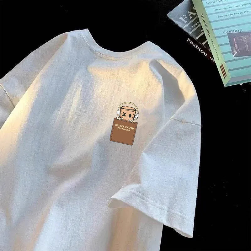 American Style Vintage Fashion Design Men's T Shirt.