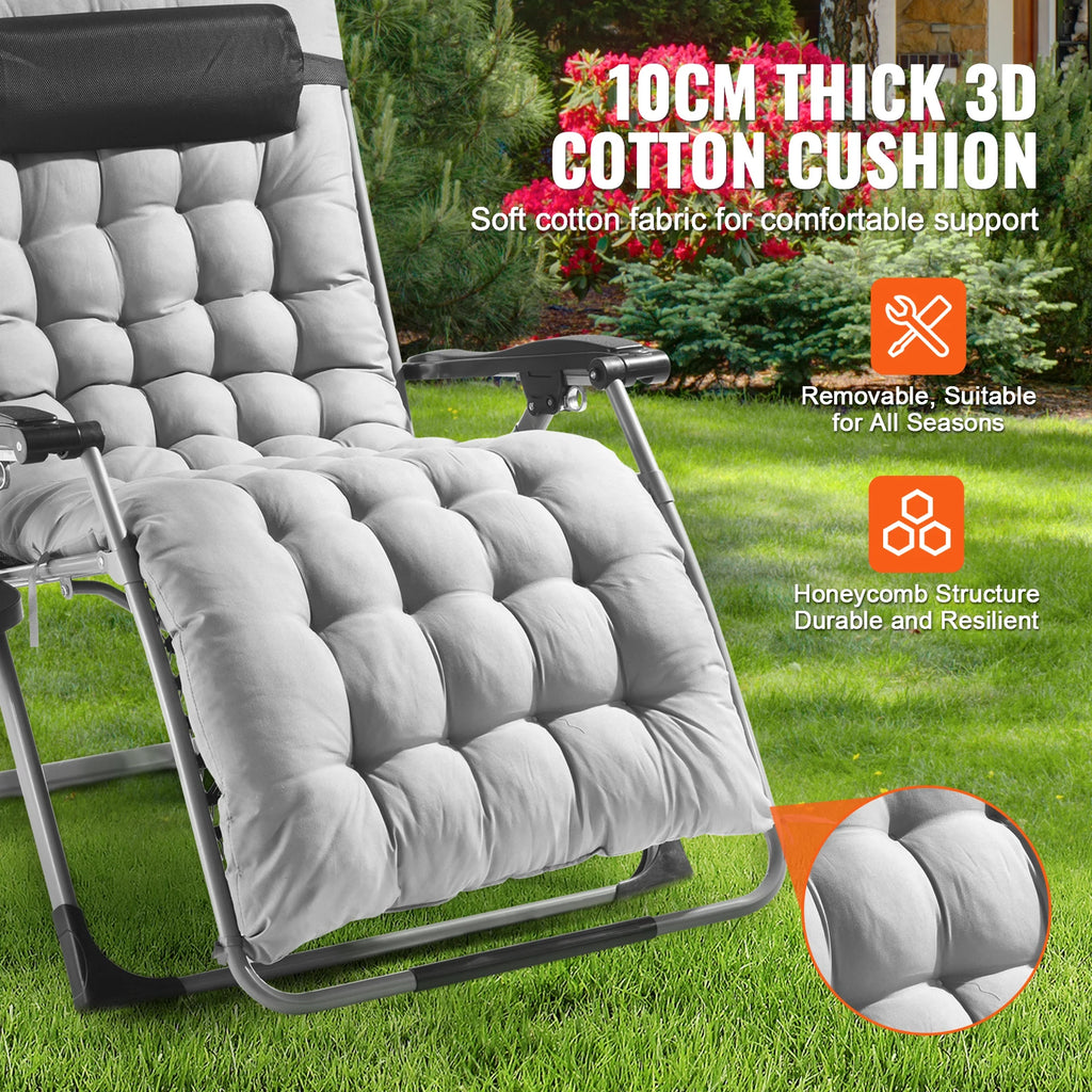 Your Outdoors n' More zero gravity chair recliner with cushioned seat and adjustable back for outdoor relaxation.