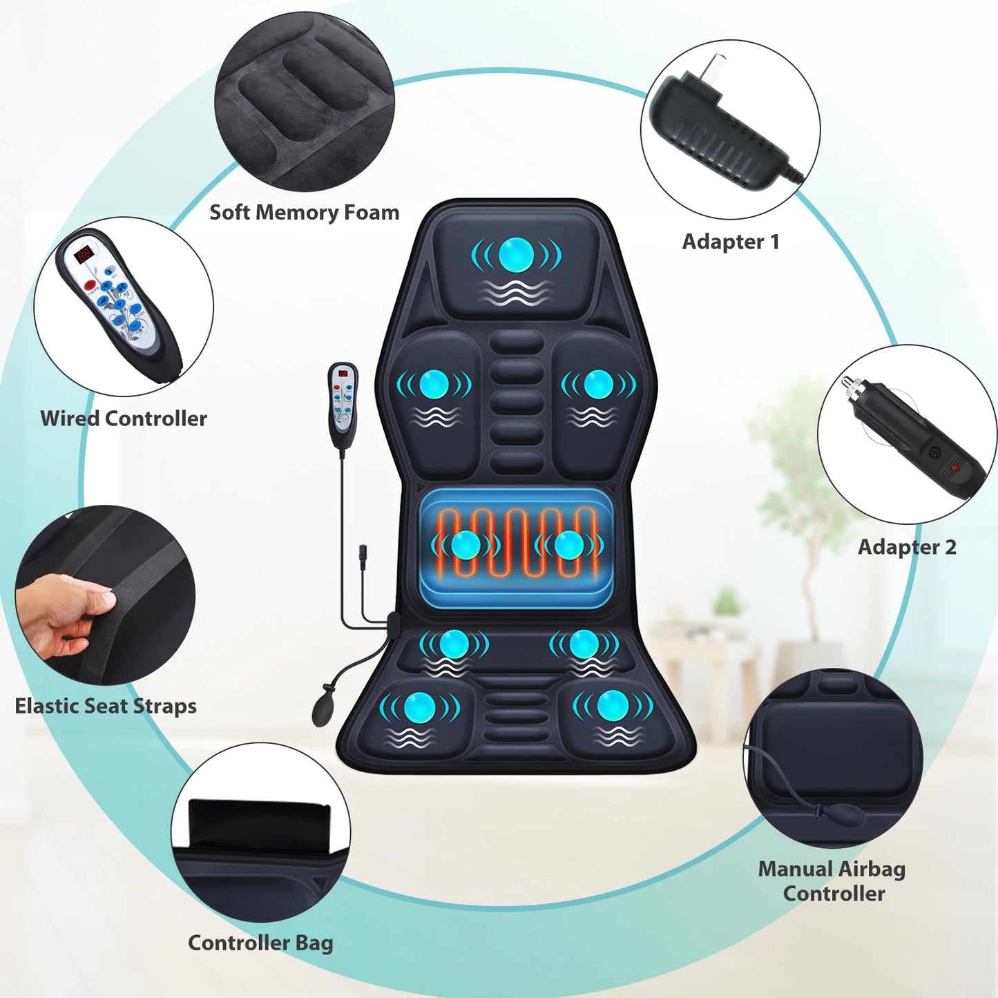 Massage Seat Cushion With Heating