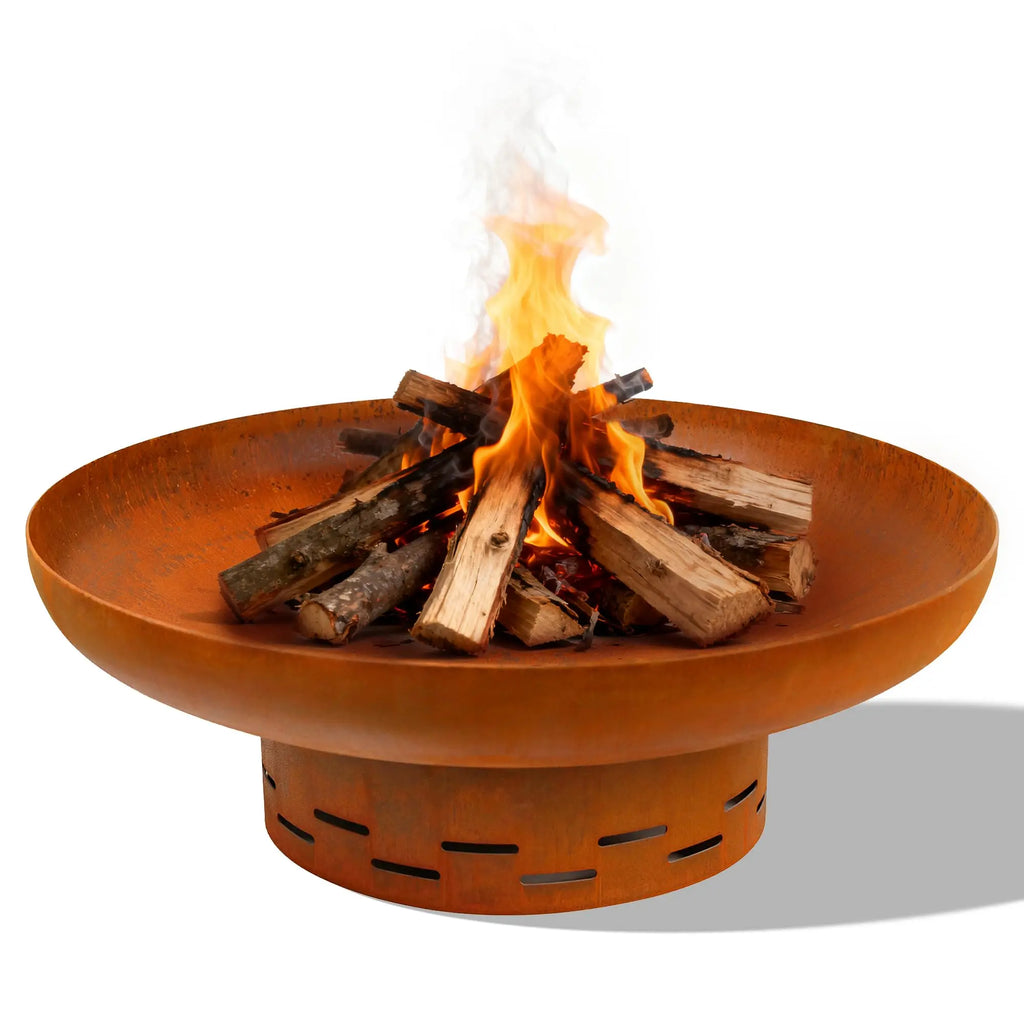 27.5 Inch Round Outdoor Wood Burning Fire Pit.
